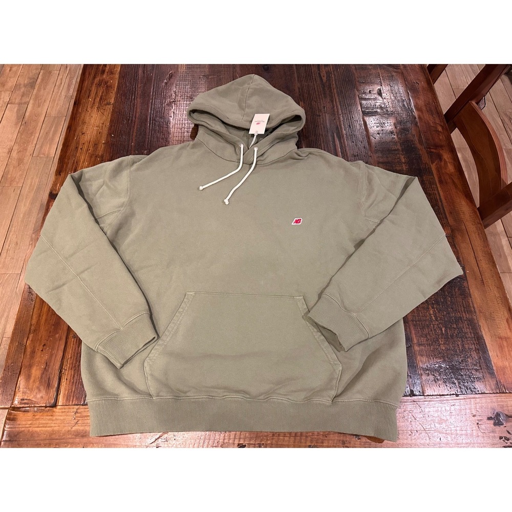New Balance Made in USA SSNL Hoodie Olive Green MT43547 Mens S NWT
